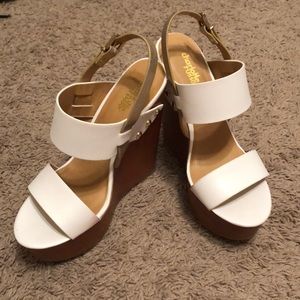 White and tan wedges